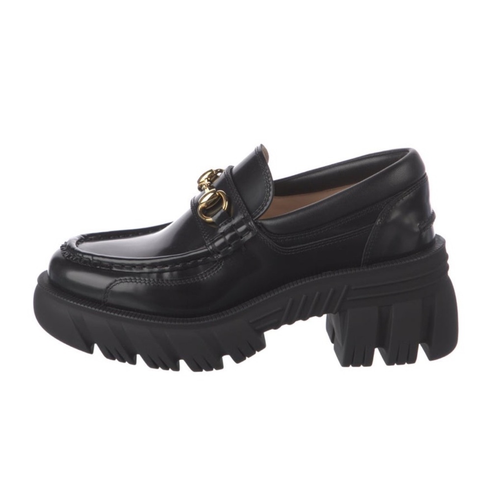 Gucci Leather Lug Sole Loafers - Picture 3 of 5